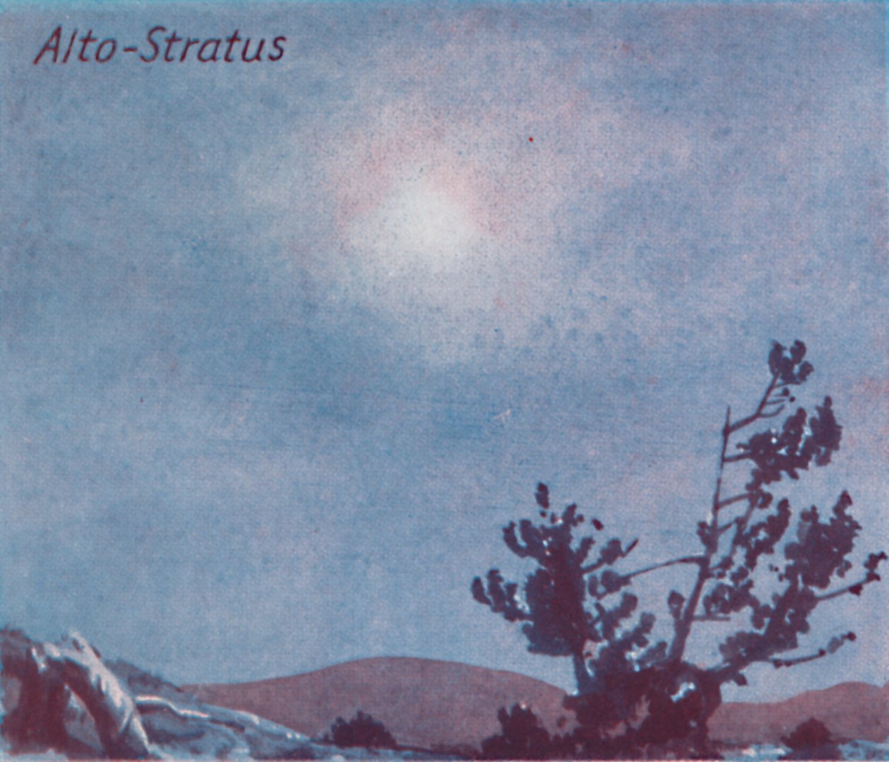 Alto-Stratus — Tuzin głównych form chmur na niebie, 1935 autorstwa Unbekannt
