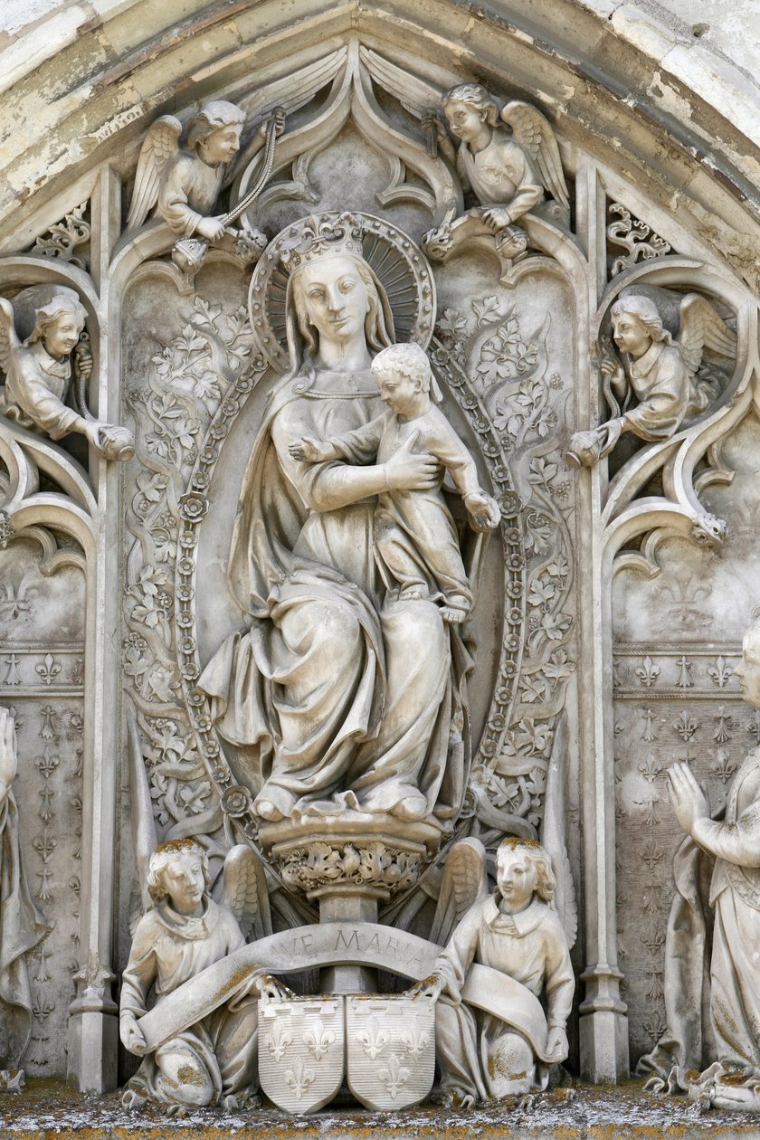 Amboise Castle Chapel Tympanon: Dziewica z Dzieciątkiem, Amboise, Francja autorstwa Unbekannt