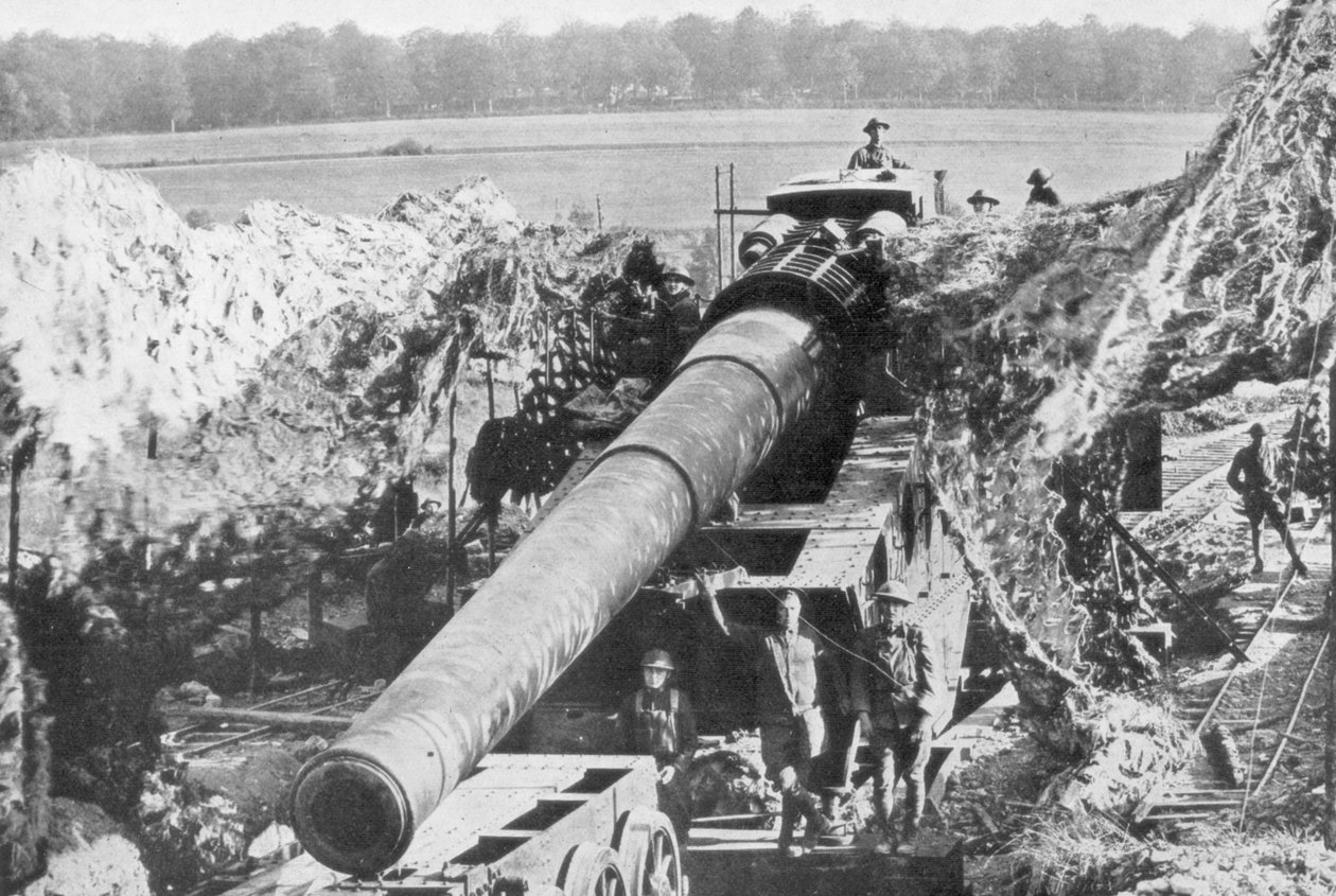 Amerykańskie 14-calowe działo kolejowe, Meuse-Argonne Offensive, Francja, 1918 autorstwa Unbekannt