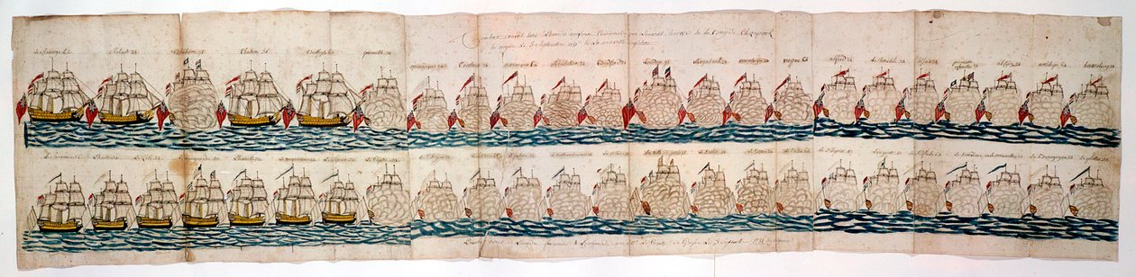 Amerykańska wojna o niepodległość: Bitwa pod Yorktown, 1781 autorstwa Unbekannt
