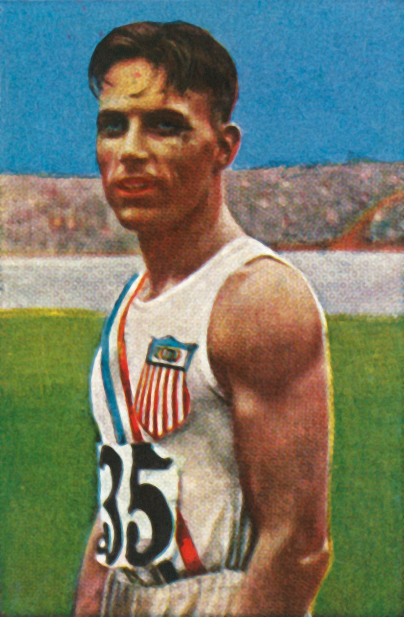 Amerykański miotacz dyskiem Bud Houser, 1928. autorstwa Unbekannt