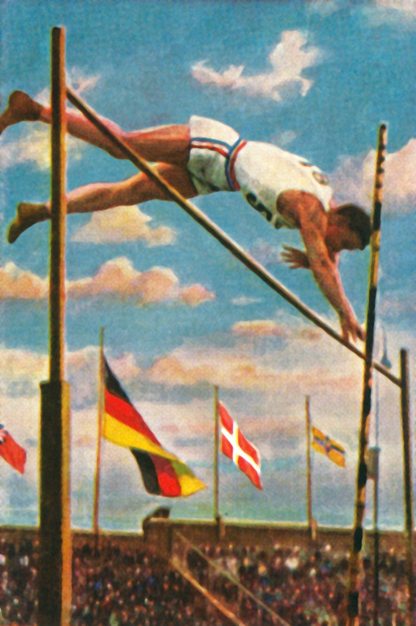 Amerykański tyczkarz Sabin Carr, 1928. autorstwa Unbekannt