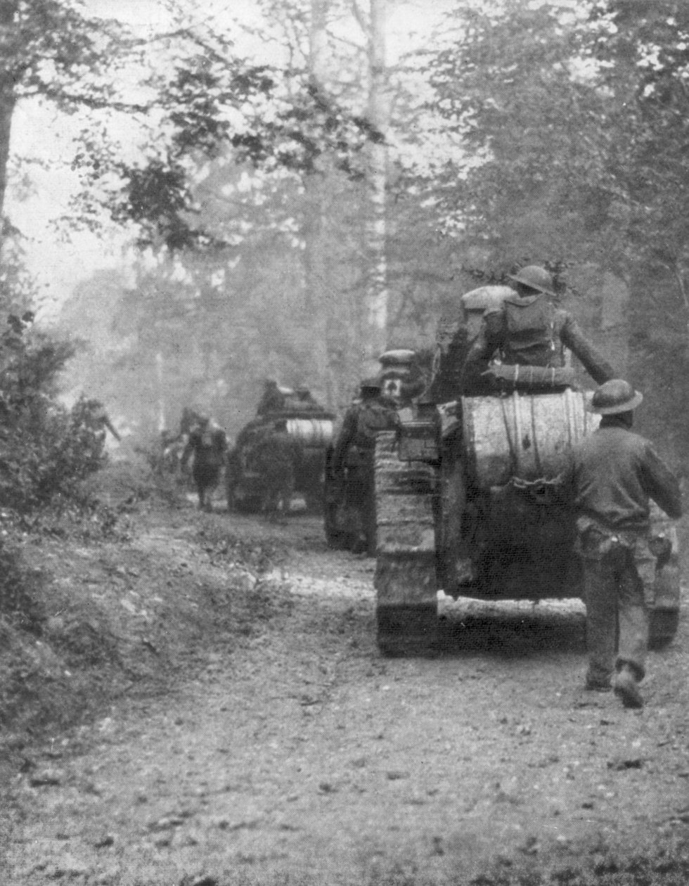 Amerykanie przygotowujący się do ataku na Las Argoński, Verdun, Francja, wrzesień 1918 autorstwa Unbekannt