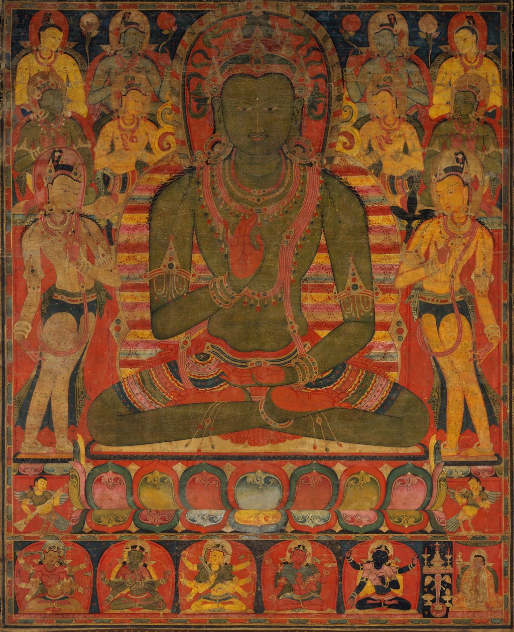 Amoghasiddhi, Budda Północnej Czystej Krainy, ca. 1200-50. autorstwa Unbekannt
