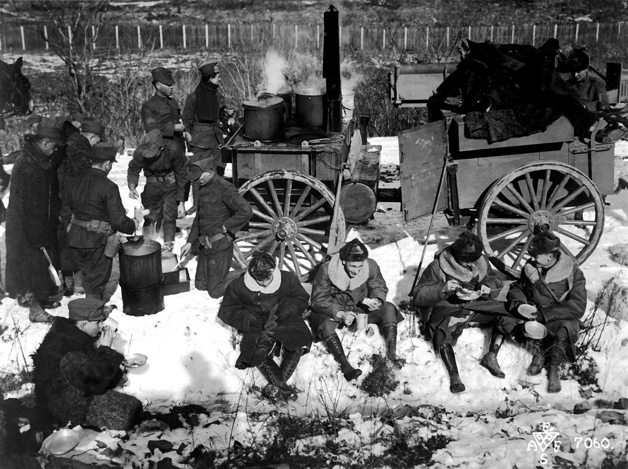 Obóz piechoty amerykańskiej na Syberii, Rosja, grudzień 1918. autorstwa Unbekannt