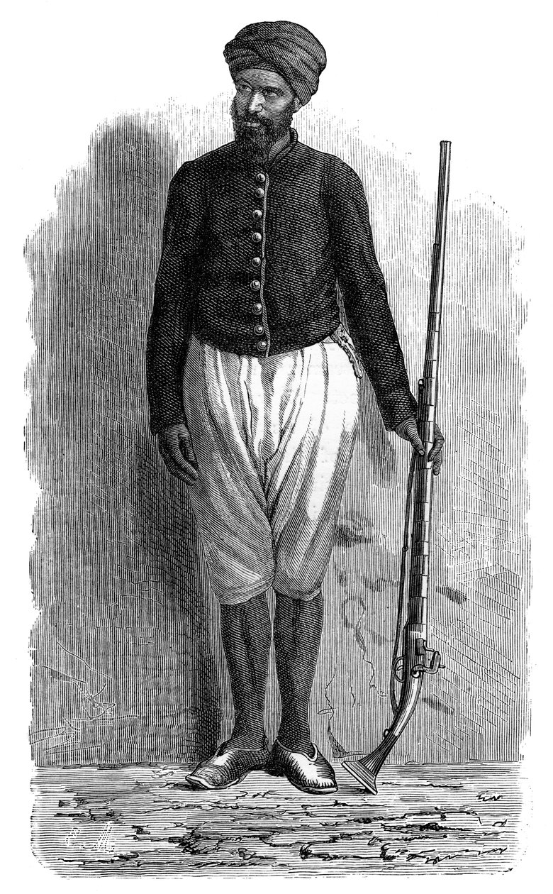 Arabski żołnierz z Tunisu, ok. 1890 r. autorstwa Unbekannt