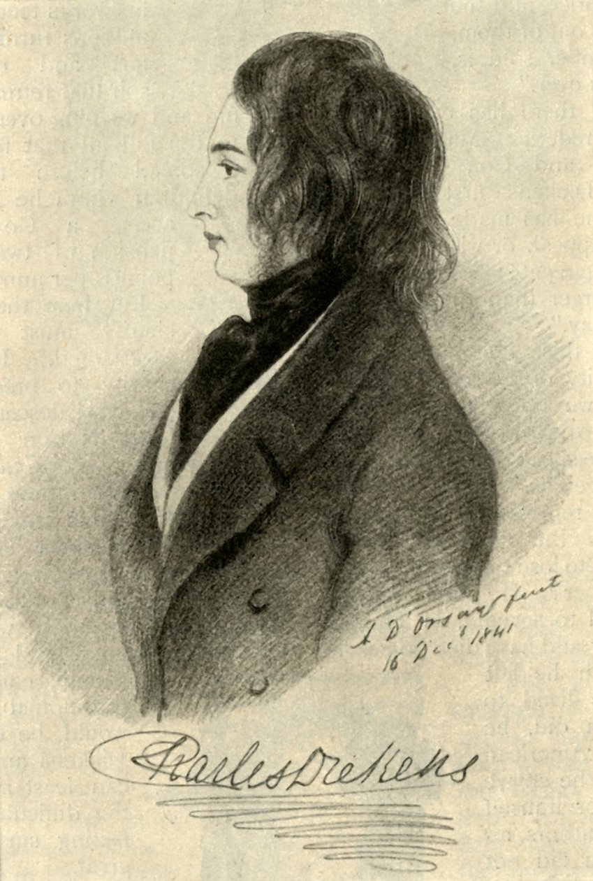 Wczesny portret Dickensa, 1841, 1910. autorstwa Unbekannt