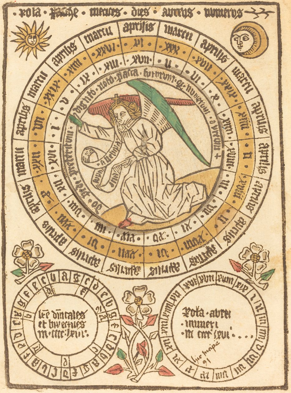 Kalendarz wielkanocny rozpoczynający się od roku 1466, 1466. autorstwa Unbekannt