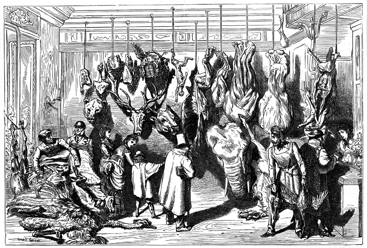 Angielscy rzeźnicy, Boulevard Haussmann, Paryż, 1871 autorstwa Unbekannt