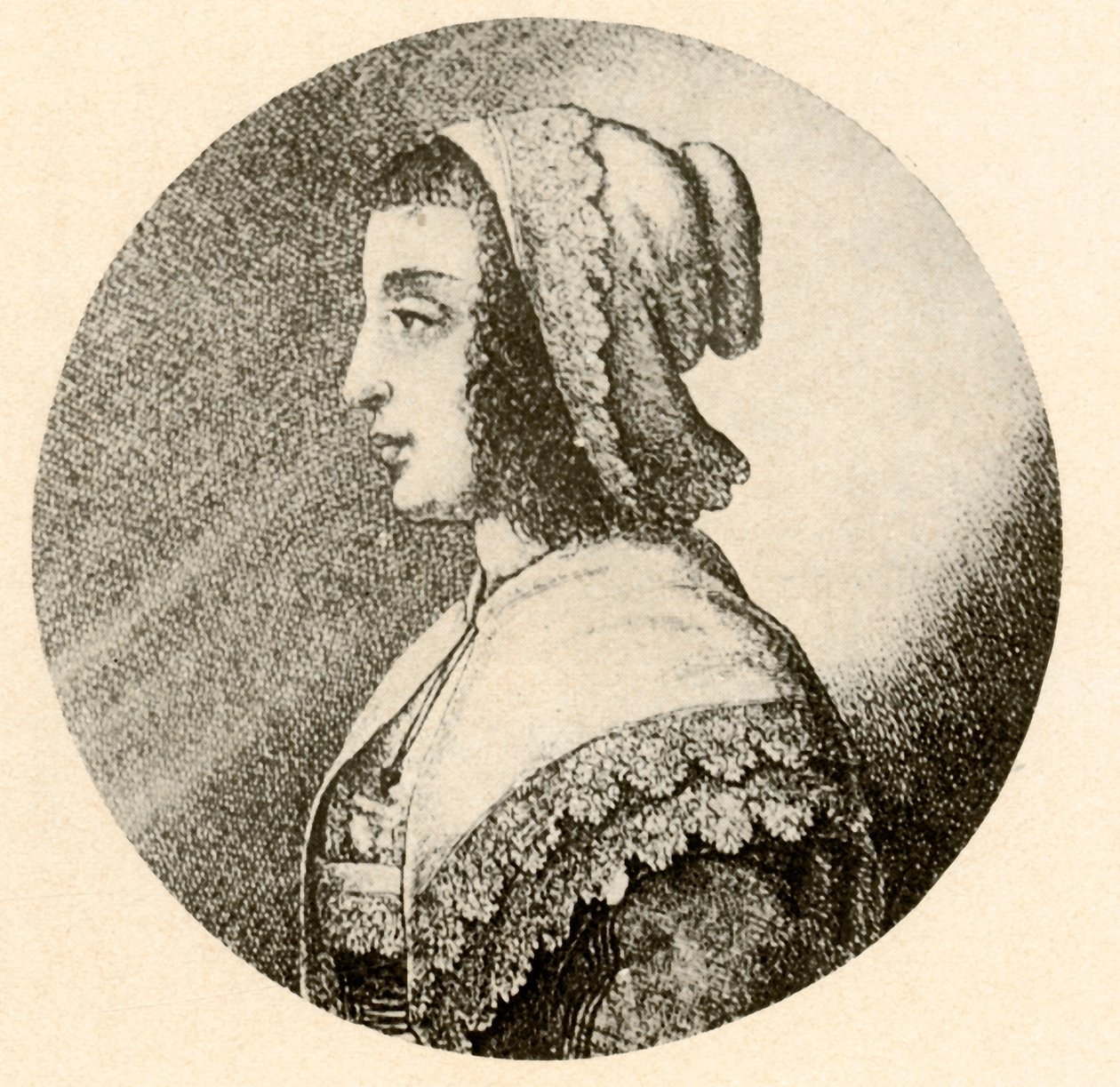 Angielka w czepku i chuście obszytych koronką Vandyke, 1640, 1937. autorstwa Unbekannt