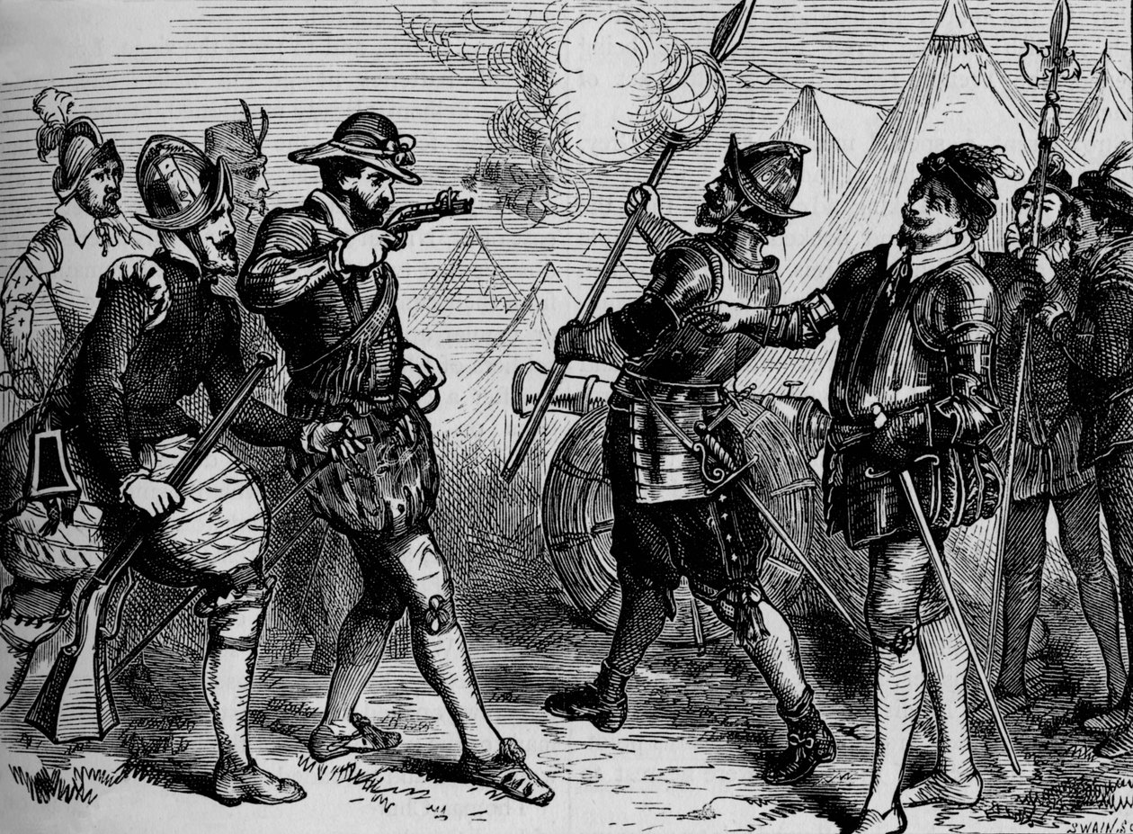 Incydent w oblężeniu Leith, 1548-1560, c1880 autorstwa Unbekannt