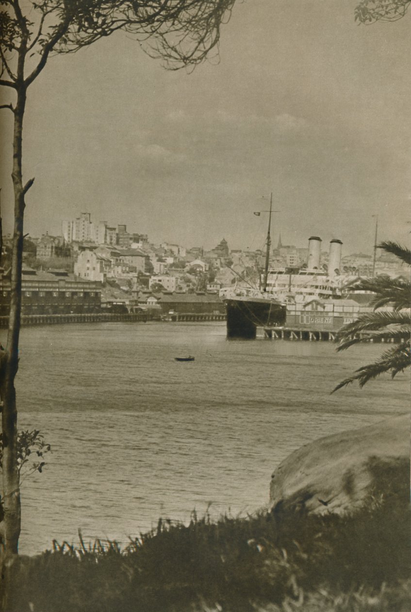 Orient Liner zacumowany w zatoce Woolloomooloo, 1937 autorstwa Unbekannt
