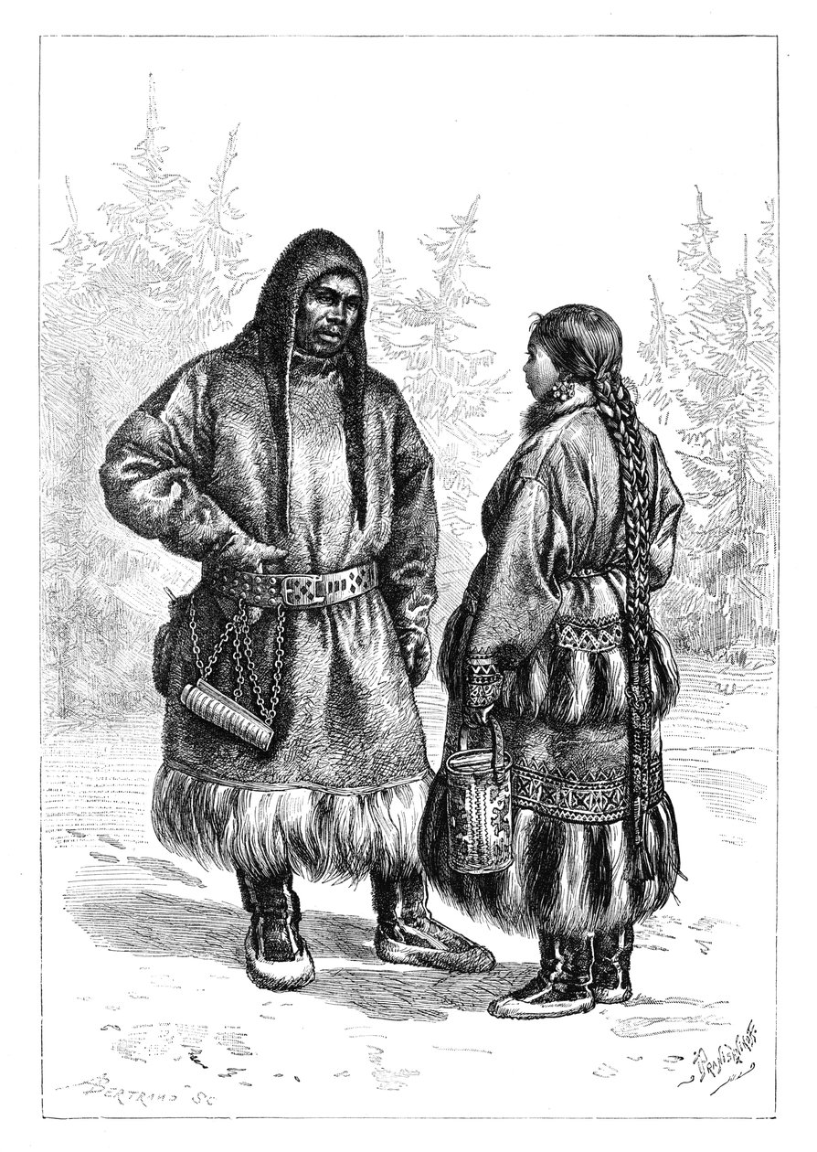 Para Ostiaków, Azja, 1895 autorstwa Unbekannt
