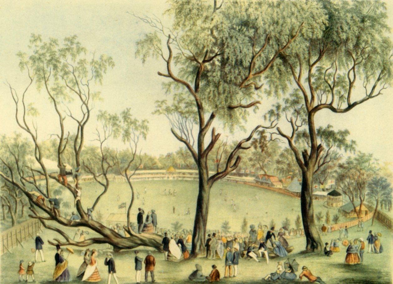 „XI Anglii przeciwko XXII Wiktorii w Melbourne, 1864”, 1947. autorstwa Unbekannt