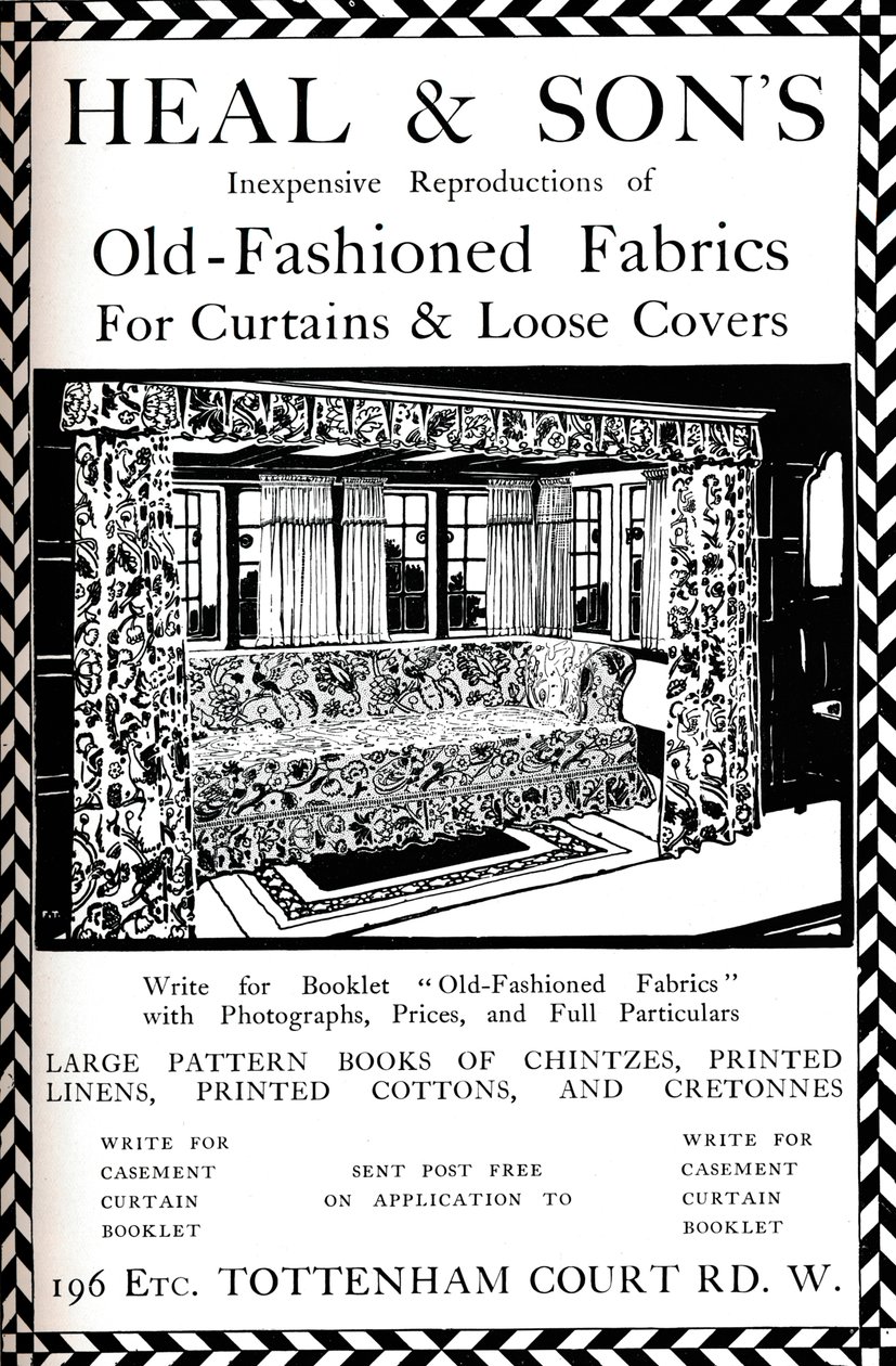 Reklama firmy Heal & Sons of Tottenham Court Road, Londyn, 1908 autorstwa Unbekannt