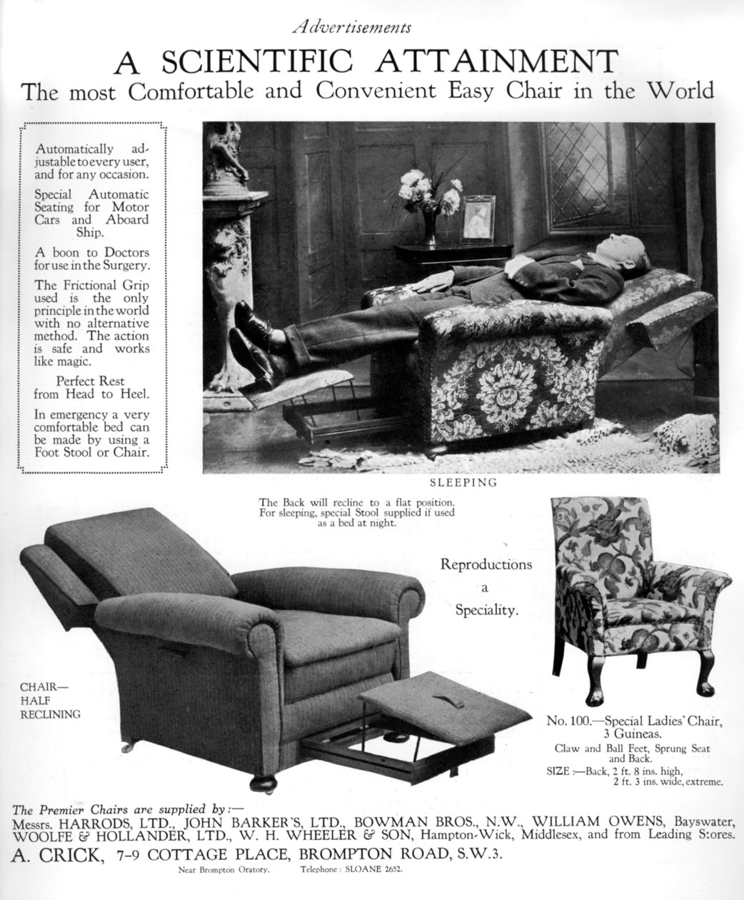 Reklama foteli Premier, 1926 autorstwa Unbekannt