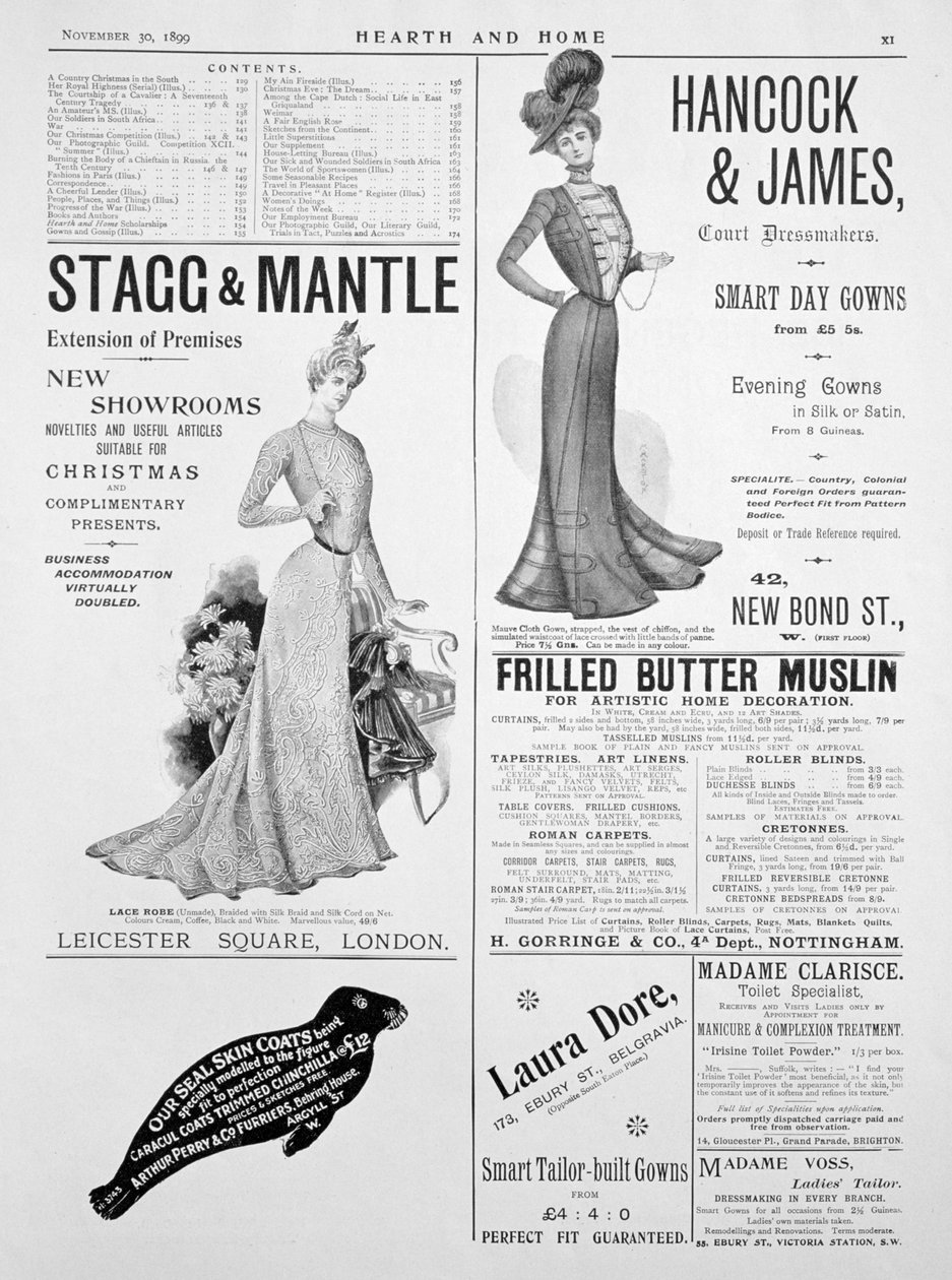 Strona reklamowa w Hearth and Home, 30 listopada 1899 autorstwa Unbekannt