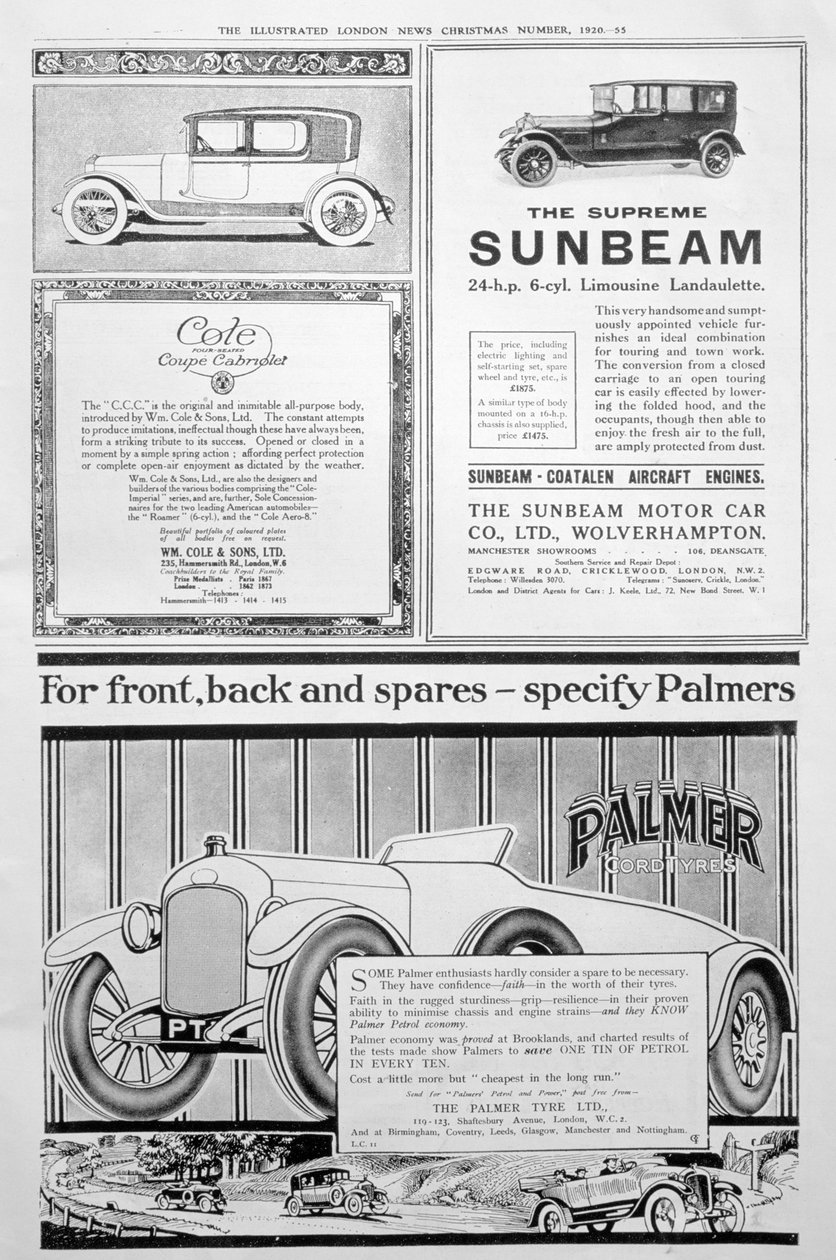 Strona reklamowa w Illustrated London News, Boże Narodzenie 1920 autorstwa Unbekannt