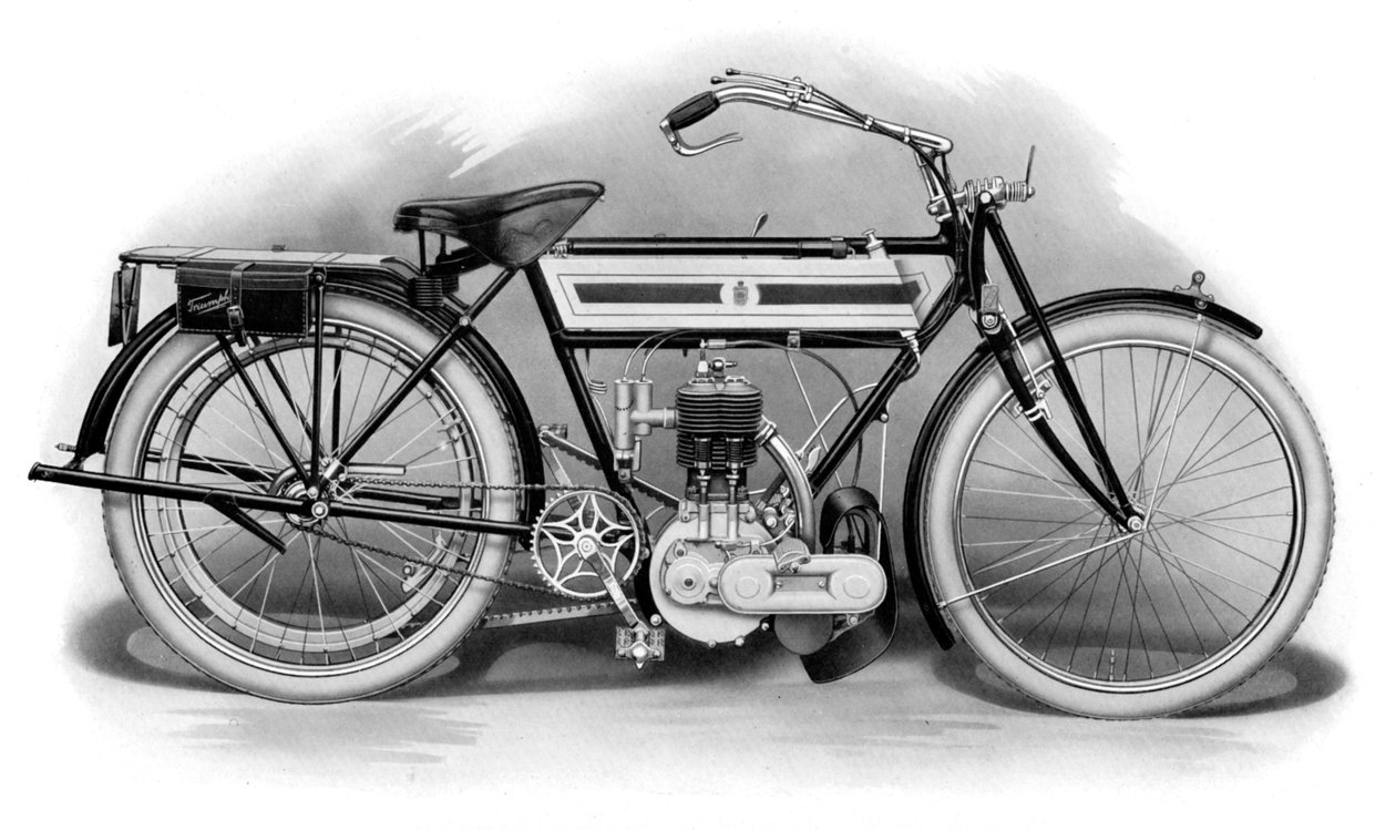 Wczesny motocykl Triumph, 1911-1912 autorstwa Unbekannt