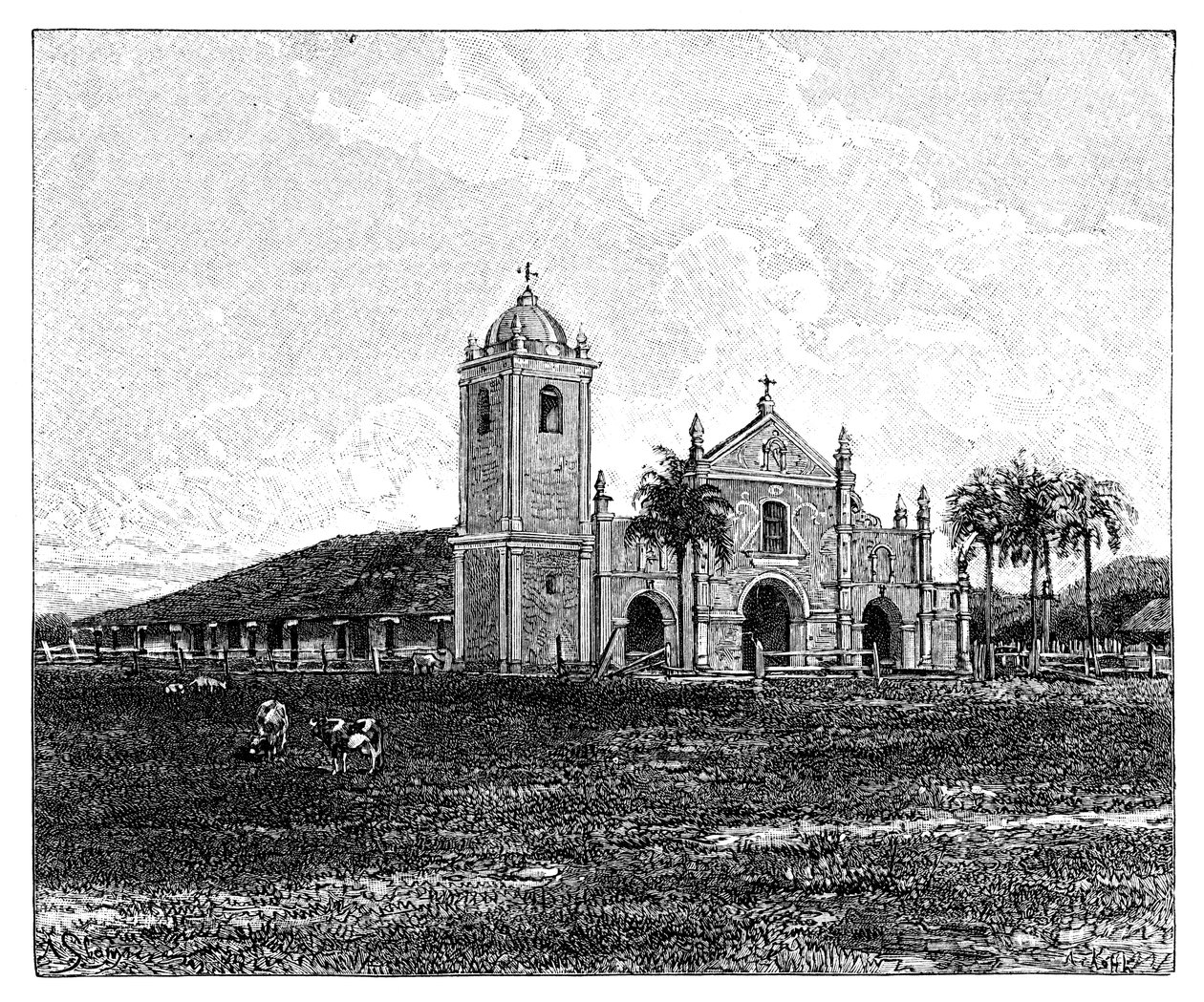 Stary kościół jezuitów, Pirayu, Paragwaj, 1895 autorstwa Unbekannt