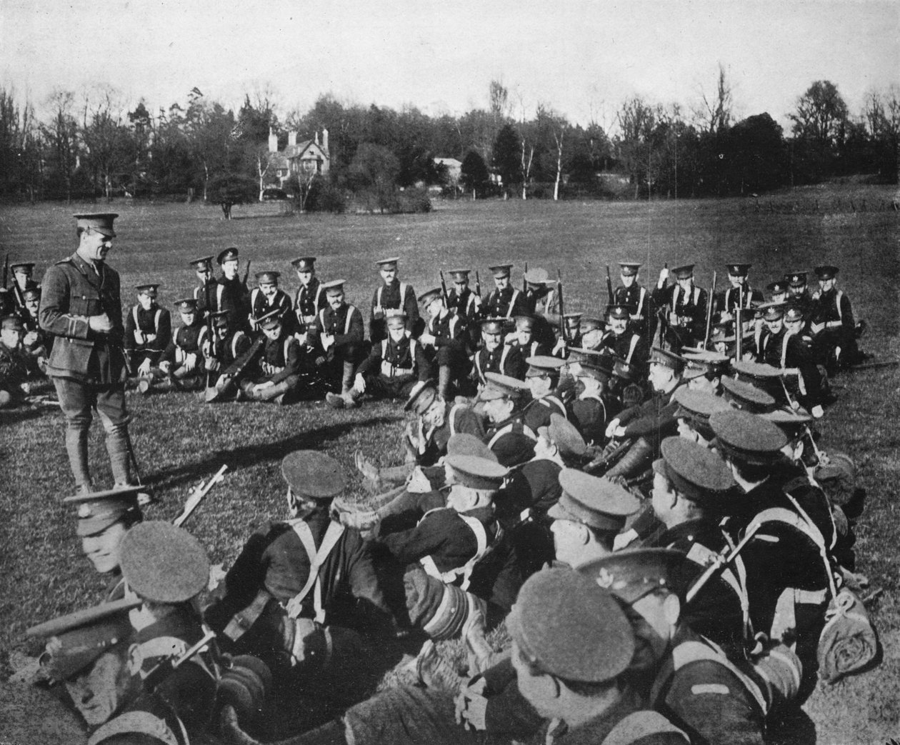 Wykład plenerowy w Parkach, Oksford, 1915 autorstwa Unbekannt
