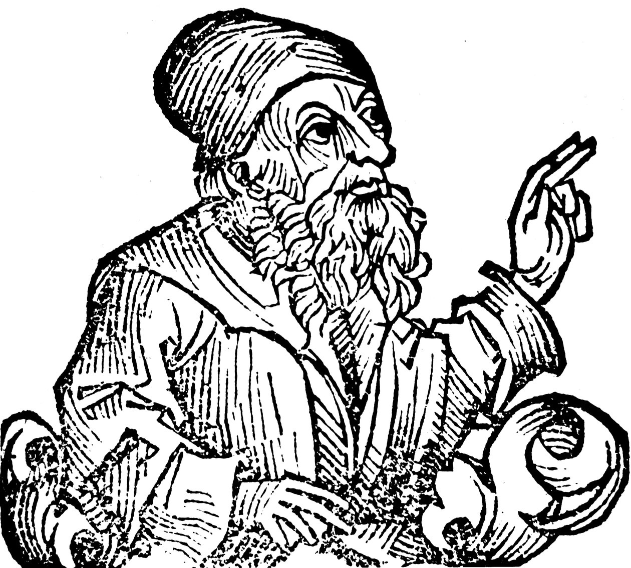 Anaksagoras c500-428 pne, filozof starożytnej Grecji, 1493 autorstwa Unbekannt