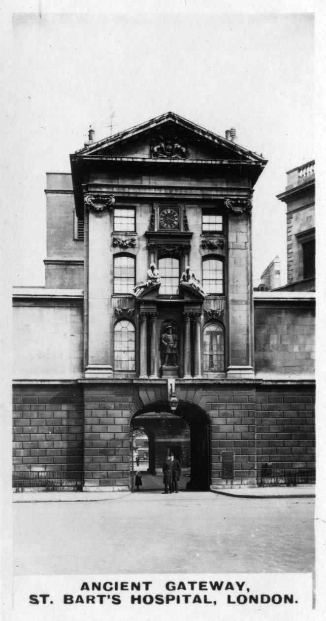 Ancient Gateway, St Barts Hospital, Londyn, ok. 1920 r. autorstwa Unbekannt