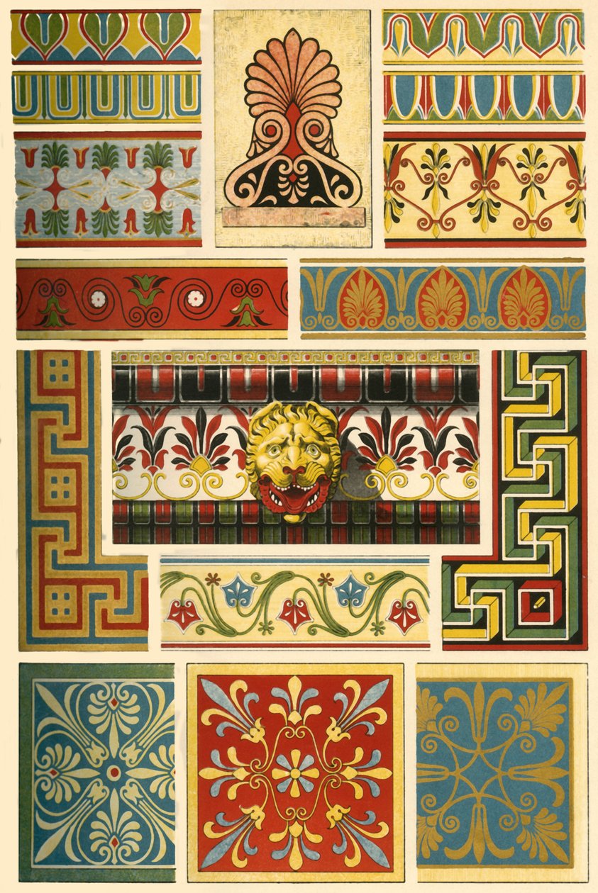 Starożytna grecka polichromowana architektura, 1898 r. autorstwa Unbekannt