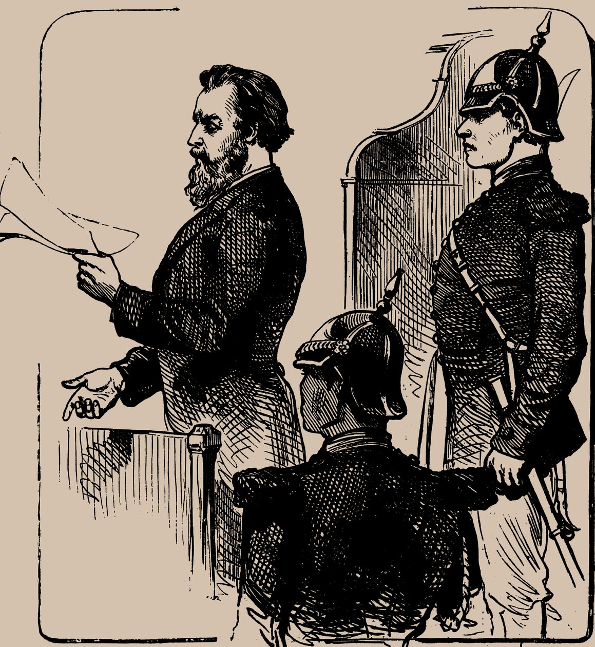 Andriej Żelabow przed sądem, 1881 r. autorstwa Unbekannt