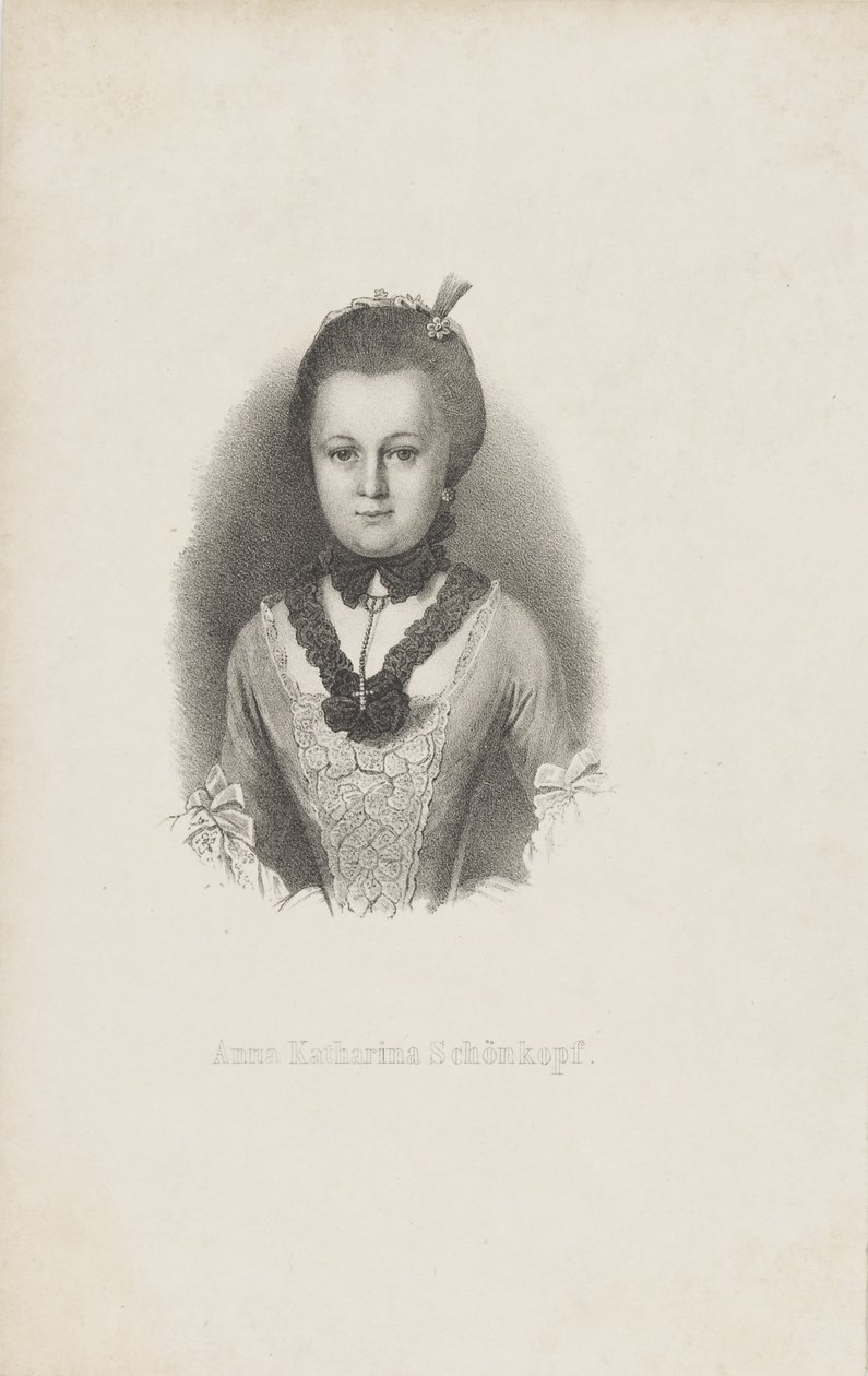 Anna Katharina Käthchen Schönkopf 1746-1810, ok. 1820 r. autorstwa Unbekannt