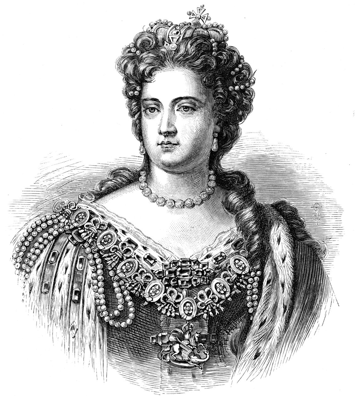 Anna 1665-1714, królowa Wielkiej Brytanii i Irlandii od 1702, 1880 autorstwa Unbekannt
