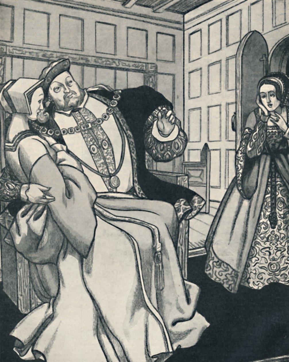 Anne Boleyn doznaje wielkiego wstrząsu, ok. 1934 r autorstwa Unbekannt