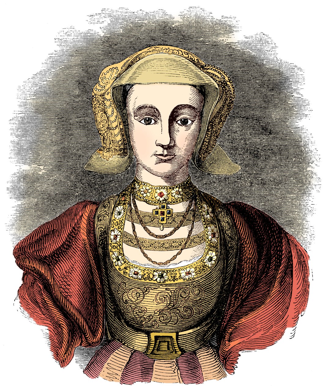 Anna z Kleve 1515-1557, czwarta żona Henryka VIII z Anglii, XIX wiek autorstwa Unbekannt