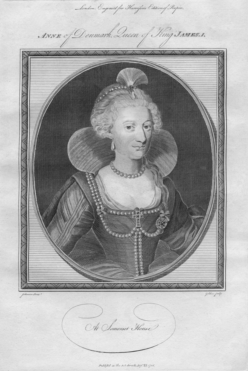 Anna Duńska, królowa króla Jakuba I, 1786. autorstwa Unbekannt