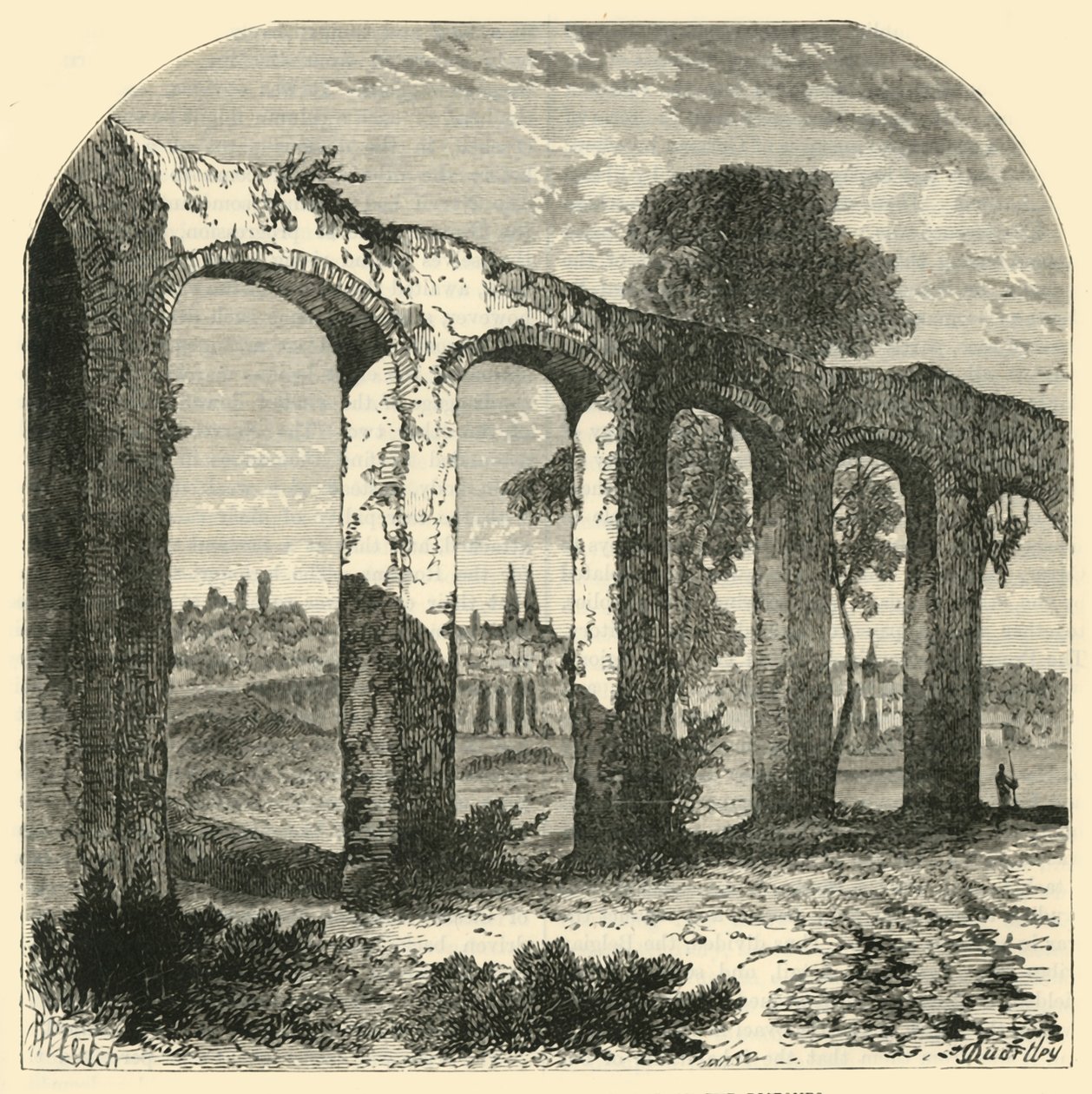 Akwedukt w Poitiers, dawnej stolicy Pictones, 1890. autorstwa Unbekannt