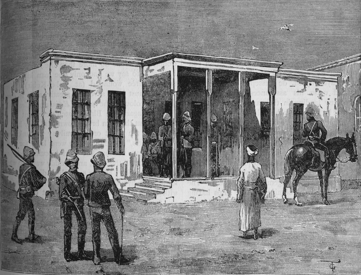 Więzienie Arabis w koszarach Abbassieh, ok. 1882 r. autorstwa Unbekannt