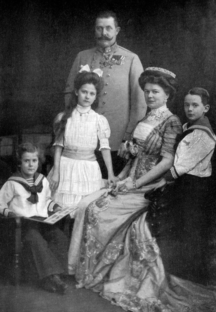 Arcyksiążę Franciszek Ferdynand Austrii i jego rodzina, ok. 1910 ok. 1920 autorstwa Unbekannt