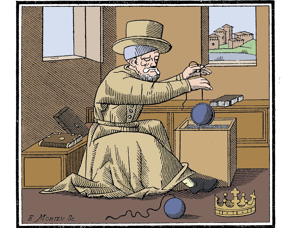 Archimedes c287-212 pne, starożytny grecki matematyk i wynalazca, 1866 autorstwa Unbekannt