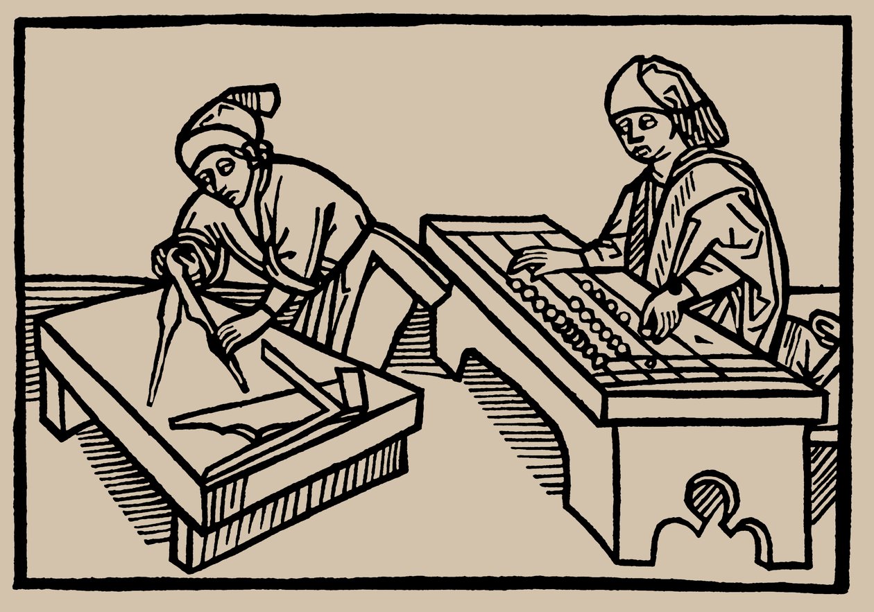 Arytmetyka i geometria. Z lustra ludzkiego życia Rodericus Zamorensis, 1479 autorstwa Unbekannt