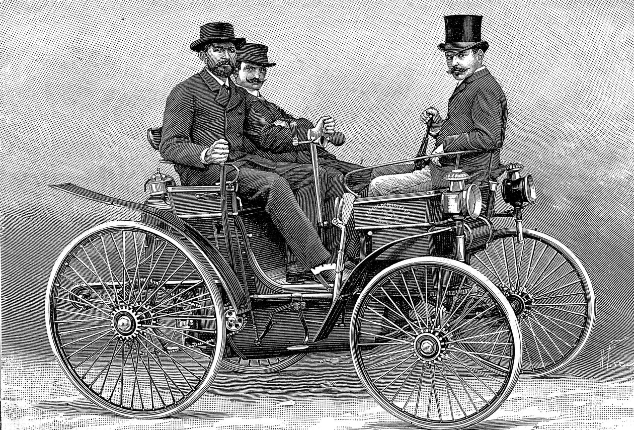 Pierwszy samochód Armanda Peugotsa, 1890 autorstwa Unbekannt
