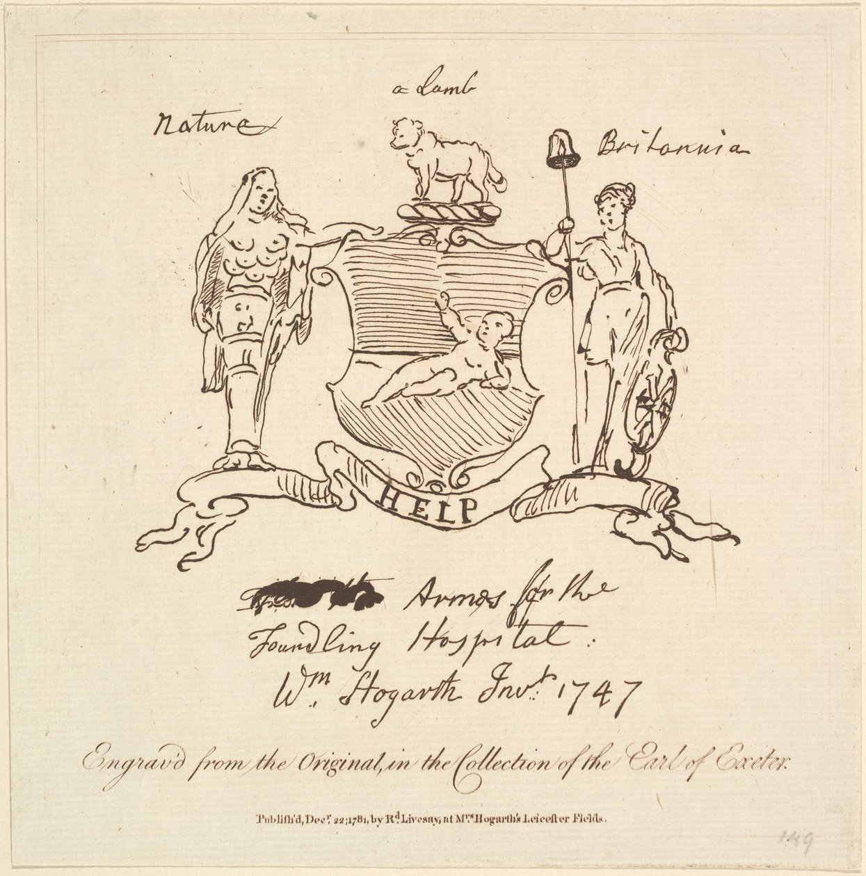Broń dla szpitala Foundling, 22 grudnia 1781. autorstwa Unbekannt