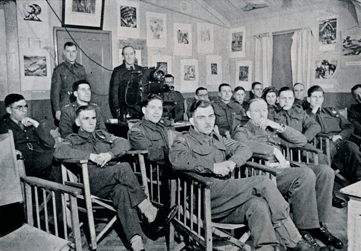 Army Art Group: Adrian Hill, RBA, ROI, wykłada na temat sztuki i celów Picassa, 1944 autorstwa Unbekannt
