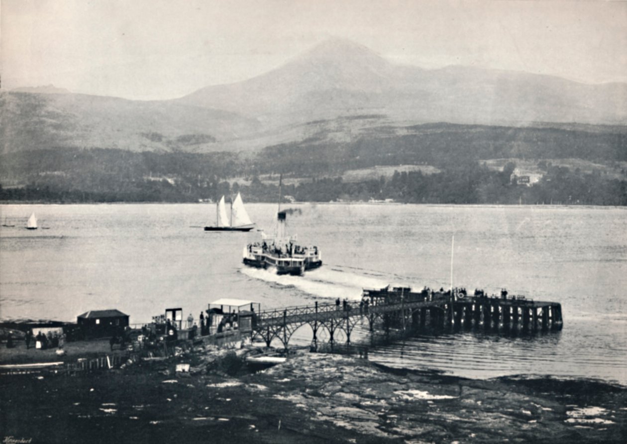 Arran – Molo Brodick i Goatfell, 1895 autorstwa Unbekannt