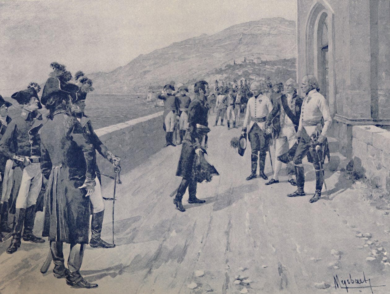 Organizacja kapitulacji Massénas w Cornigliano, niedaleko Genui, 1896 r. autorstwa Unbekannt
