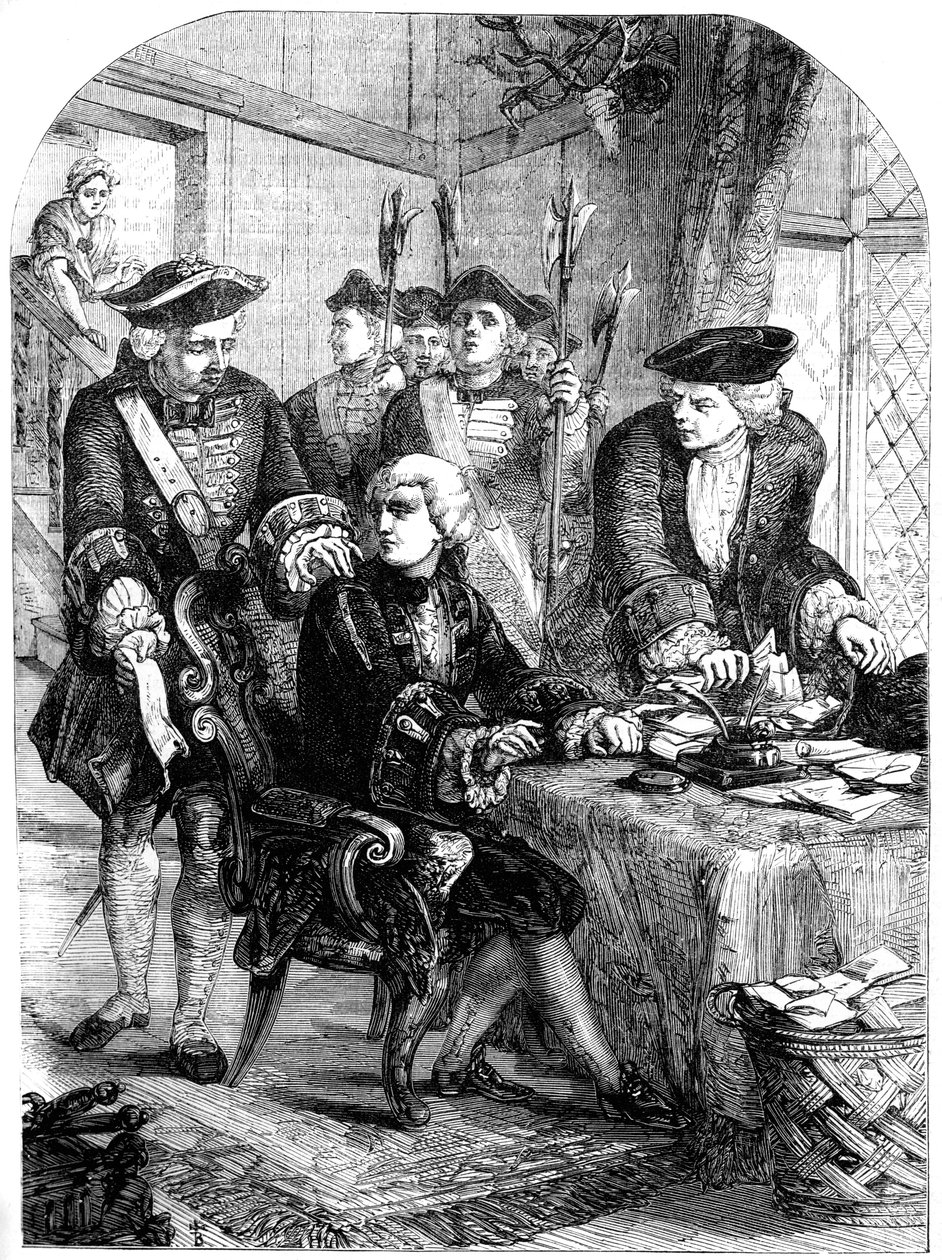 Aresztowanie Sir Williama Wyndhama, ok. 1715, XIX w. autorstwa Unbekannt