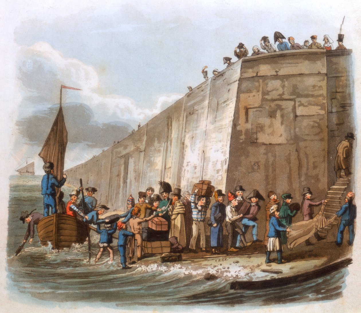Przyjazd do Calais, 1816 autorstwa Unbekannt