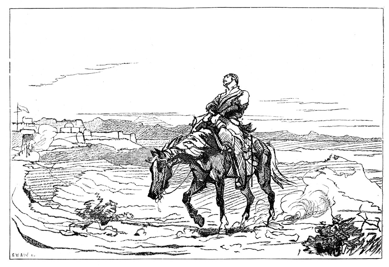 Przybycie dr Brydona do Dżalalabad, 13 stycznia 1842, 1900 autorstwa Unbekannt