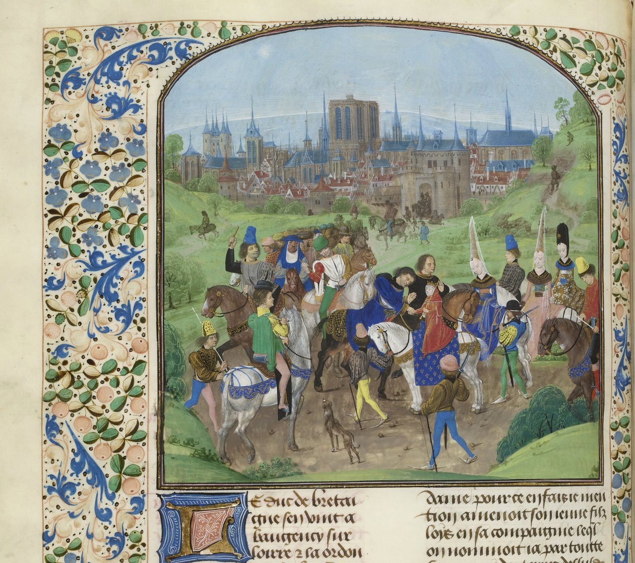 Przybycie księcia Ludwika II Anjou do Paryża, ok. 1470-1475. autorstwa Unbekannt