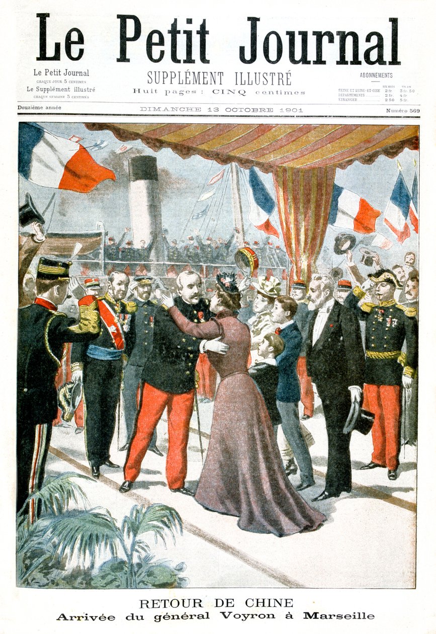 Przybycie generała Voyrona do Marsylii po powrocie z Chin, 1901 autorstwa Unbekannt