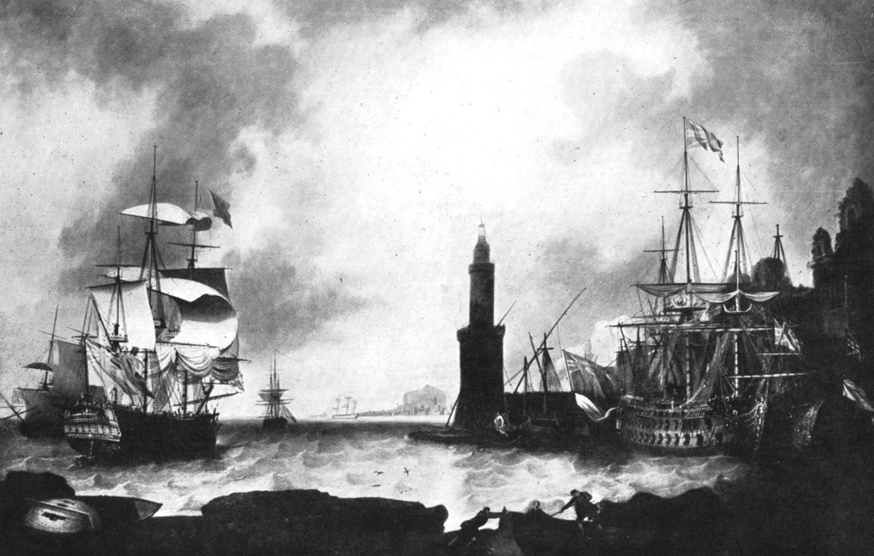 Przybycie HMS Vanguard autorstwa Unbekannt